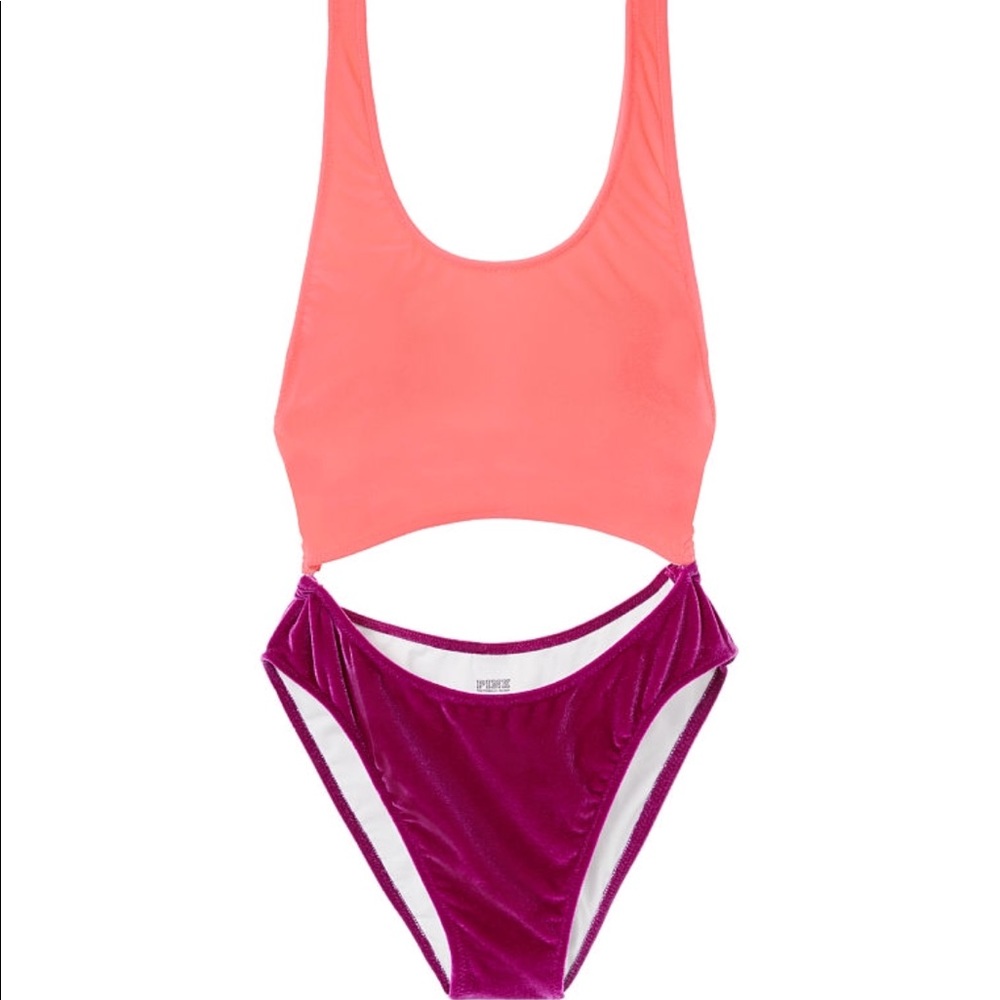 PINK Velvet CutOut One-Piece
